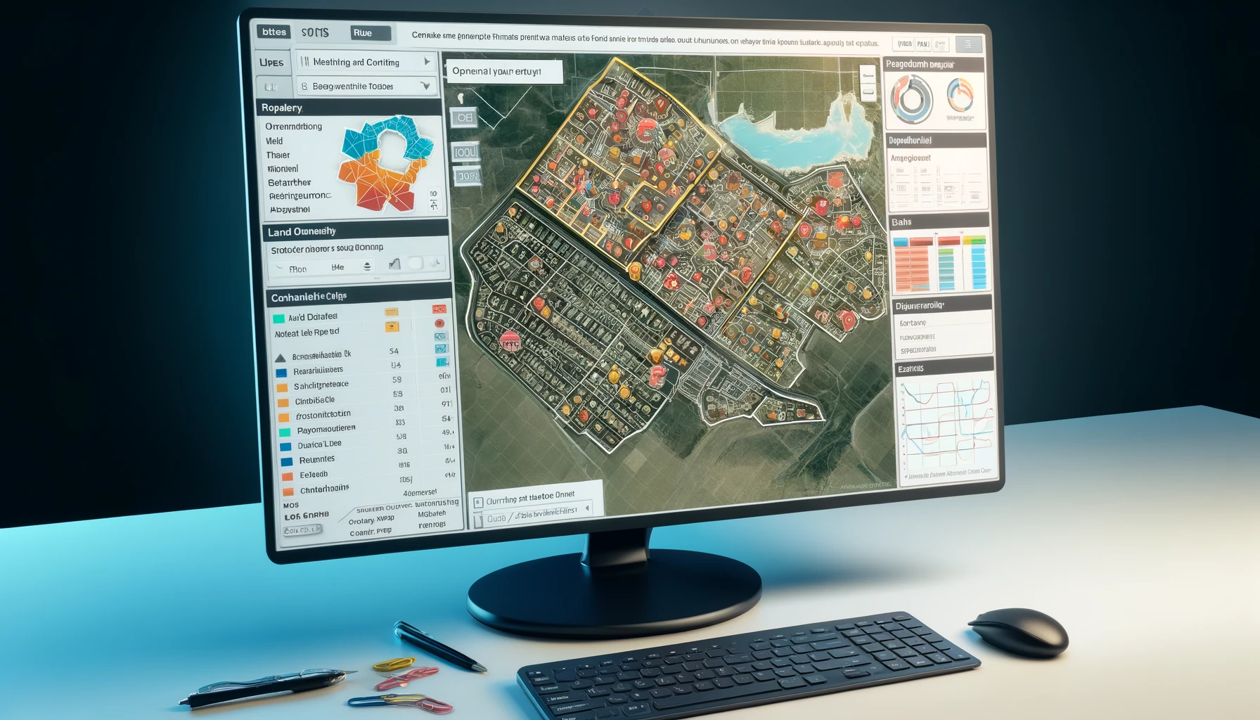 land records in gis interface